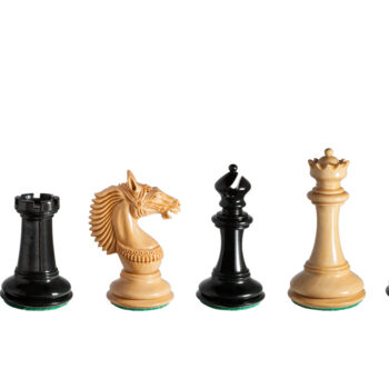 Apollo 4.4-inch chess pieces in lacquered ebony and boxwood