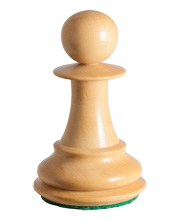 Pale boxwood chess pawn